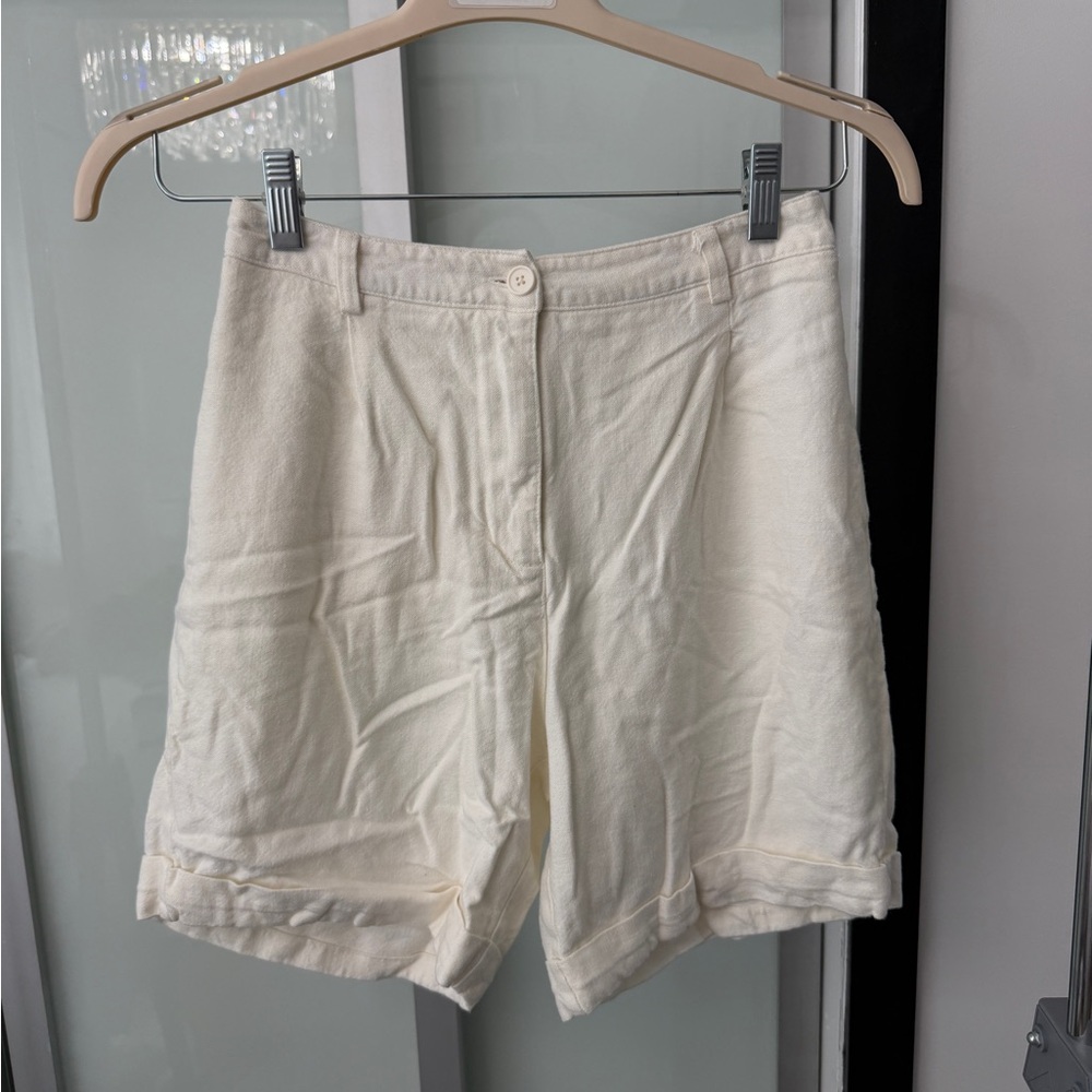 Brandy Melville Cream High-Rise Shorts